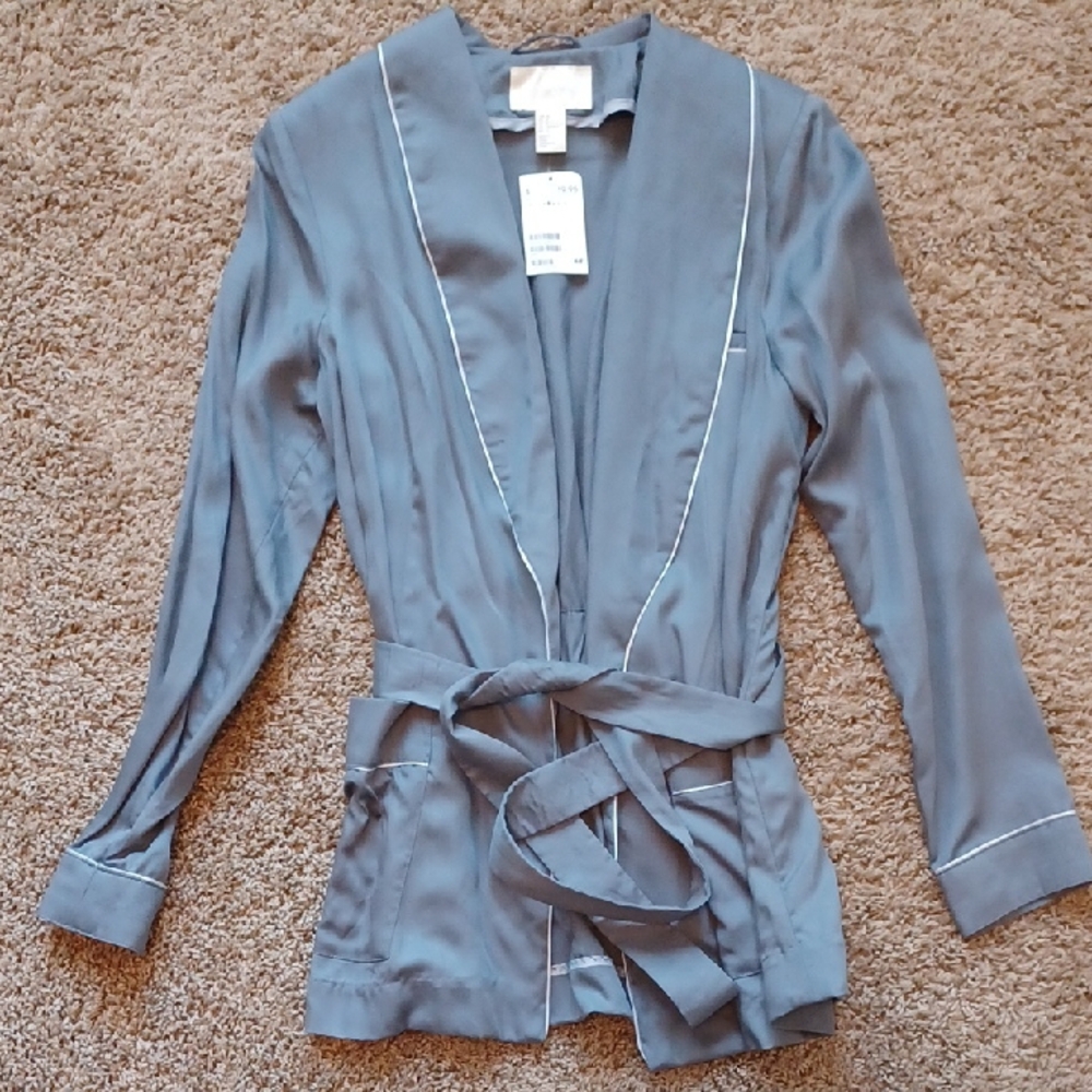 H&M Blue Blazer with Belt
